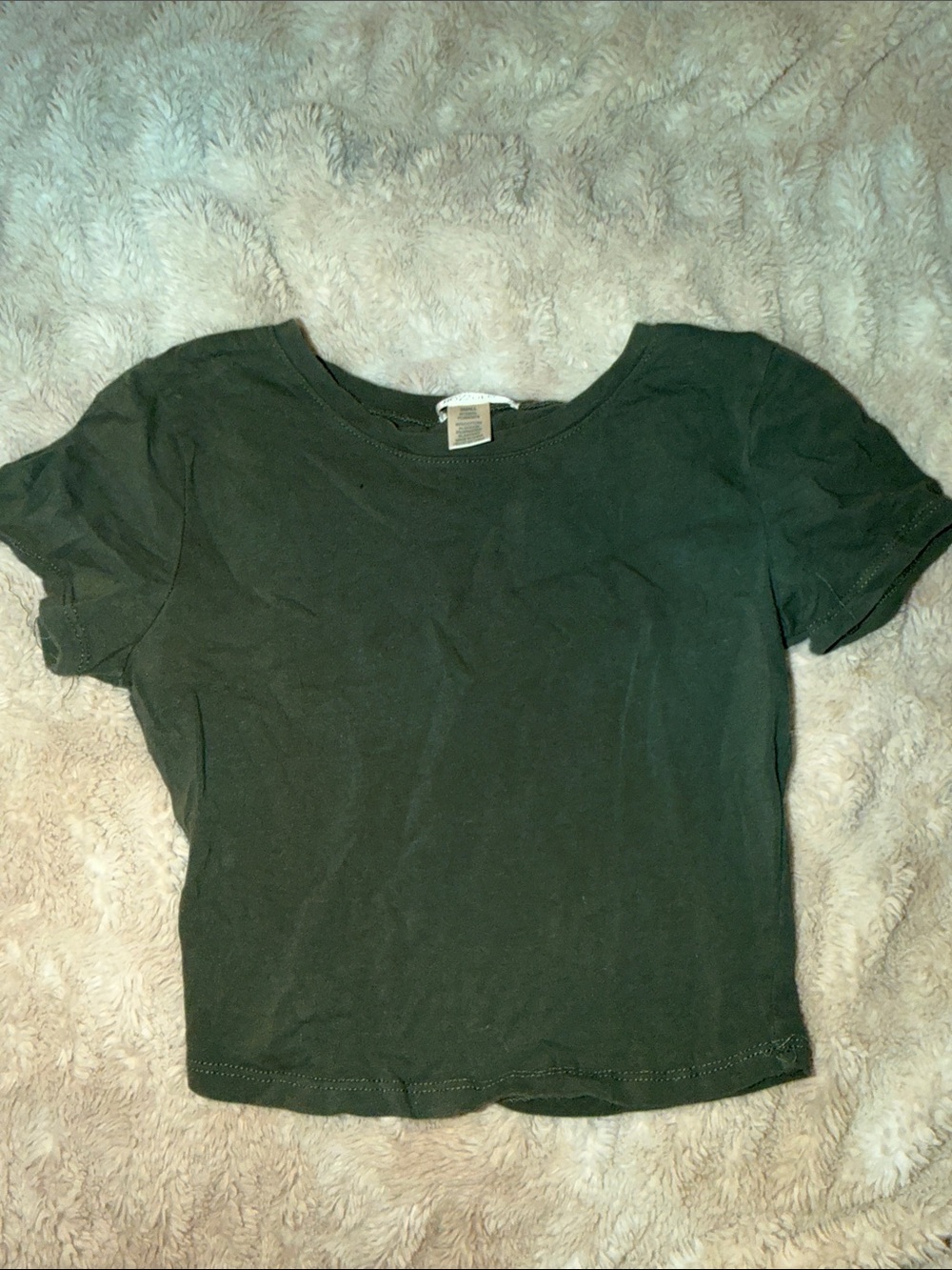 Women's Classic Short Sleeve Crewneck Top - Olive Green